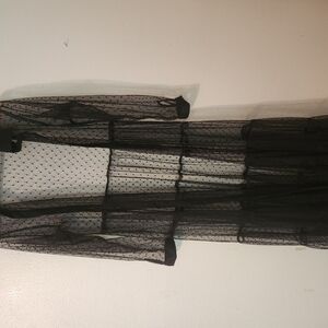 Black Sheer Polka Dot Dress